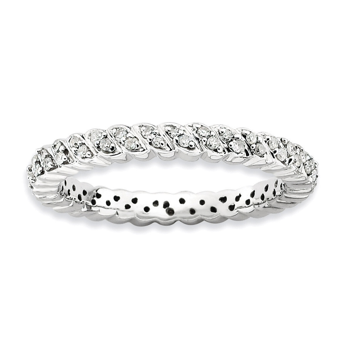 Diamond Ring - Sterling Silver Polished QSK666, MPN: QSK666, 886774221038