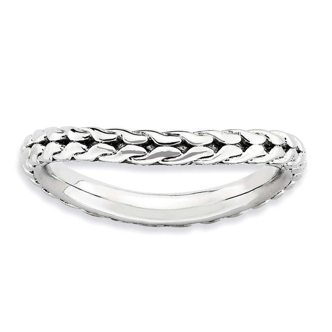 Wave Ring - Sterling Silver Polished QSK693, MPN: QSK693, 886774222059