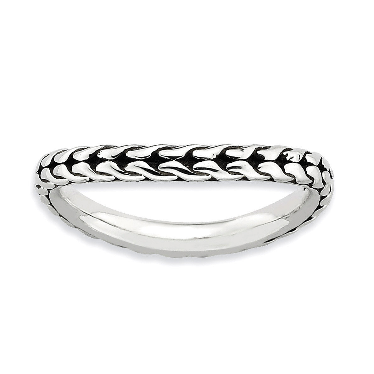 Wave Ring - Sterling Silver Antiqued QSK694, MPN: QSK694, 886774222080