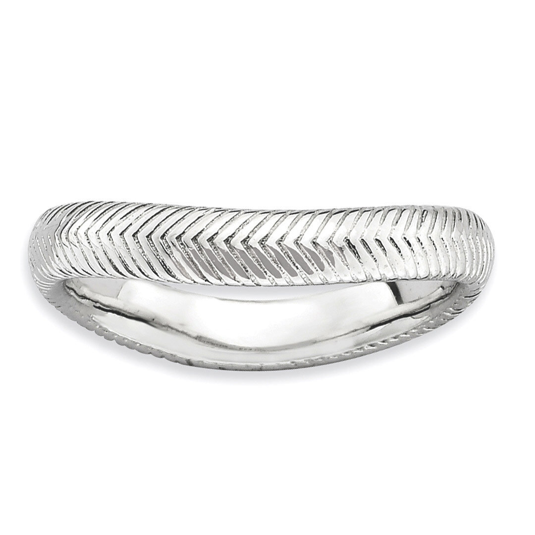 Wave Ring - Sterling Silver Polished QSK702, MPN: QSK702, 886774222561