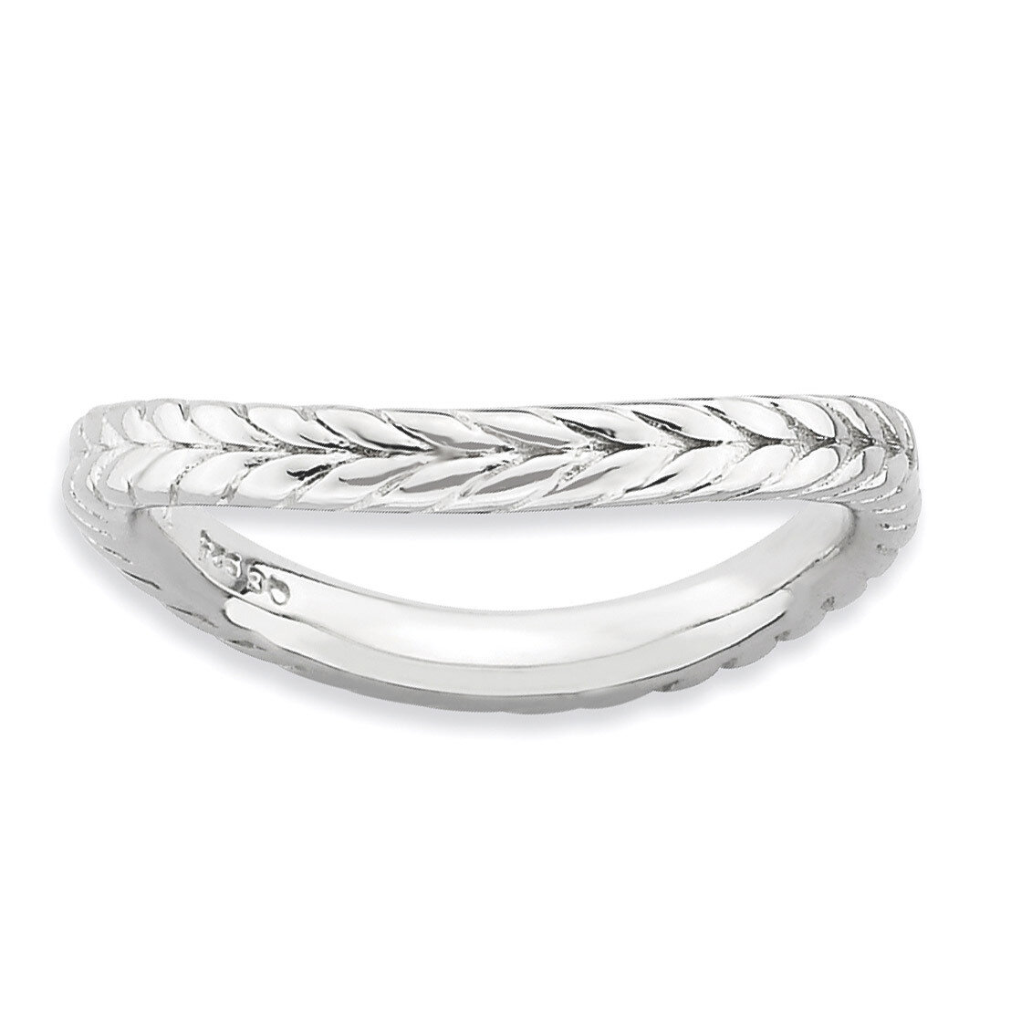 Wave Ring - Sterling Silver Polished QSK726, MPN: QSK726, 886774177304