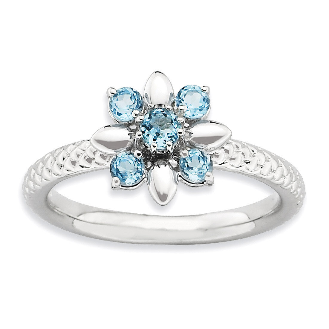 Blue Topaz Ring - Sterling Silver QSK794, MPN: QSK794, 886774225845