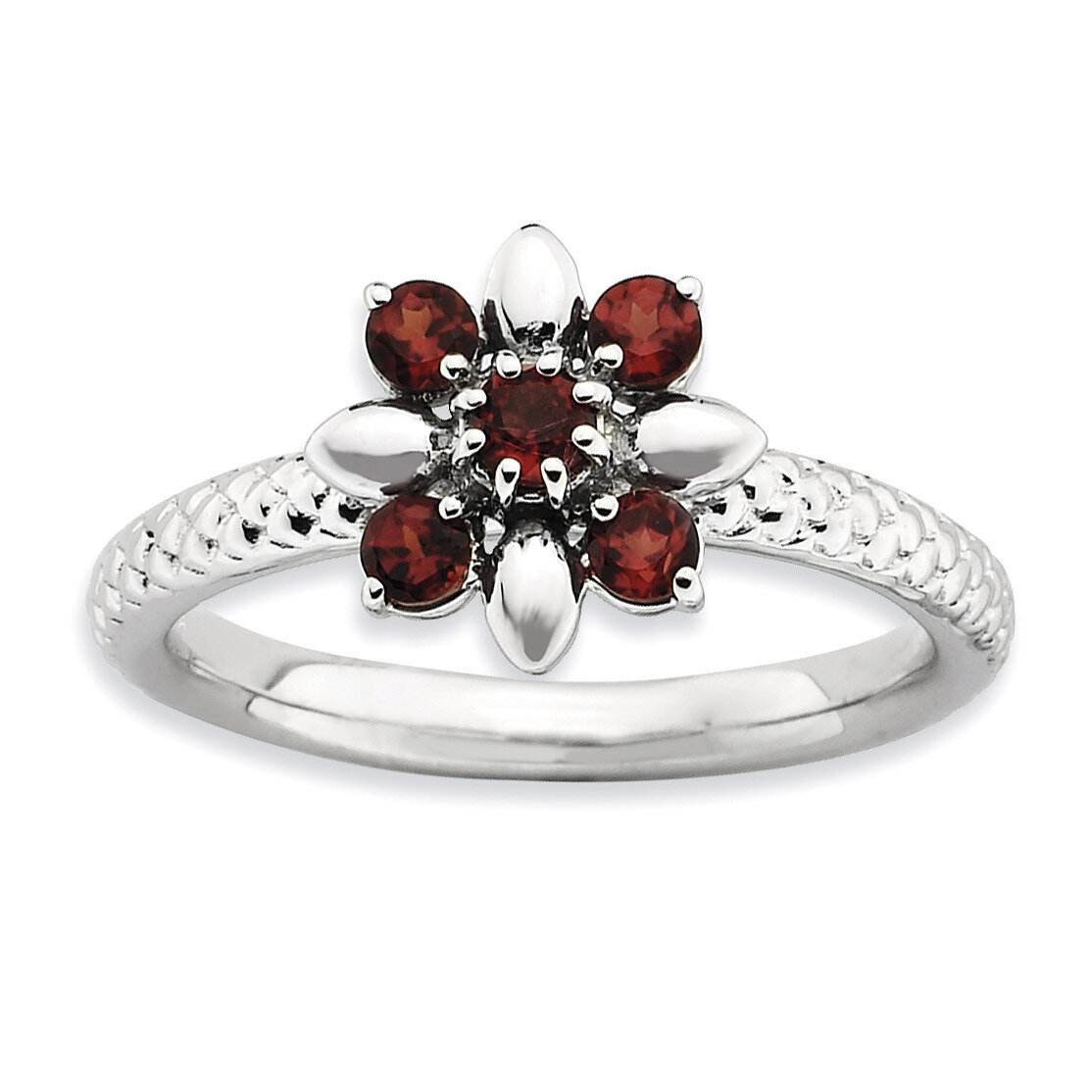Garnet Ring - Sterling Silver QSK795, MPN: QSK795, 886774225883