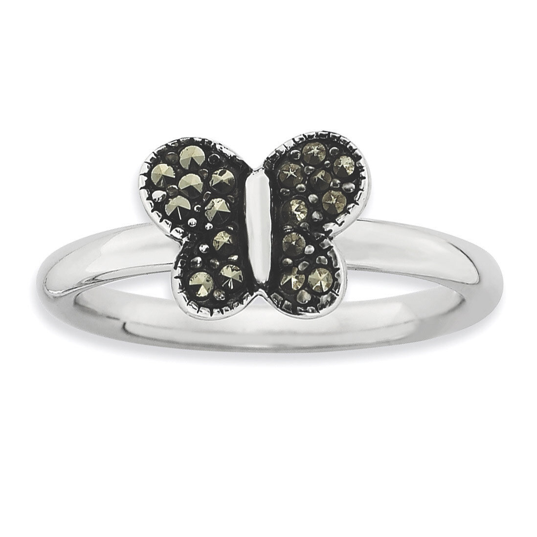 Marcasite Butterfly Ring - Sterling Silver QSK811, MPN: QSK811, 886774180564