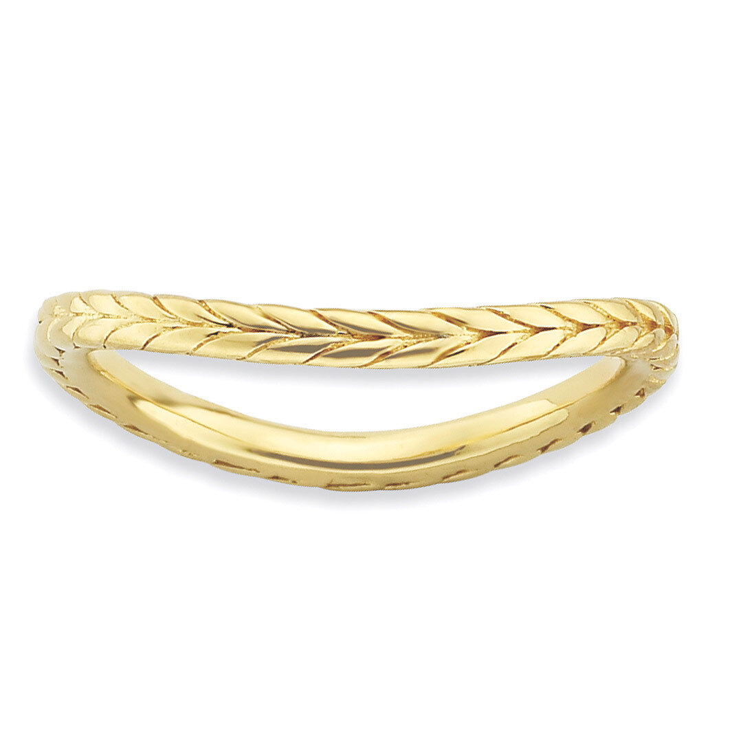 Gold-plated Wave Ring - Sterling Silver Polished QSK827, MPN: QSK827, 886774226316