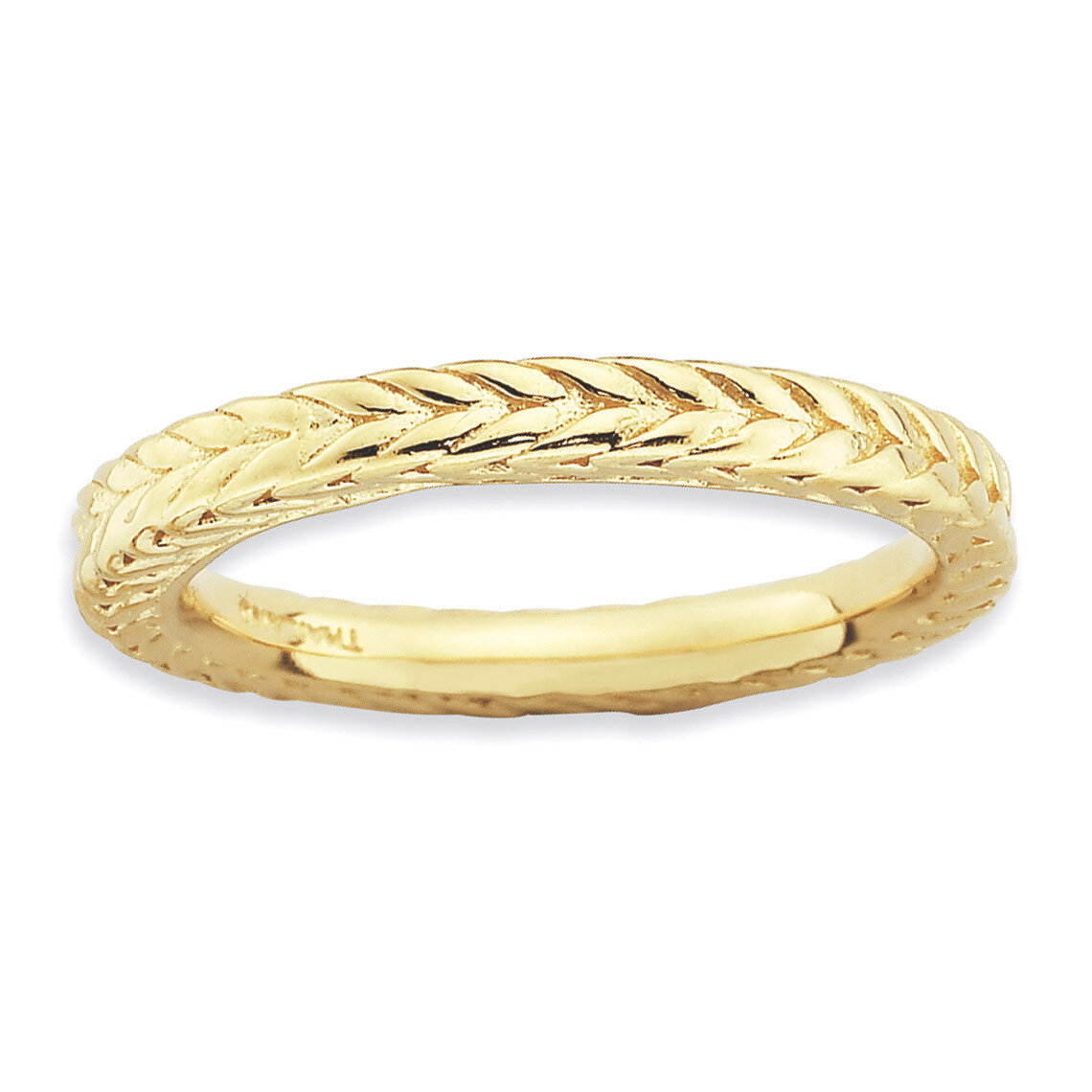 Gold-plated Domed Ring - Sterling Silver QSK875, MPN: QSK875, 886774227733