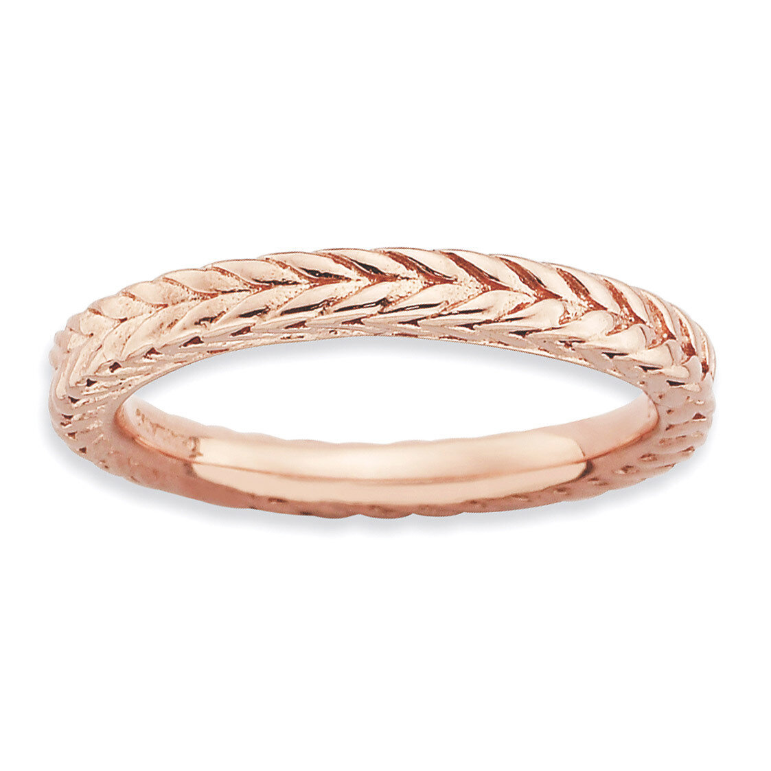 Pink-plated Domed Ring - Sterling Silver QSK876, MPN: QSK876, 886774227801