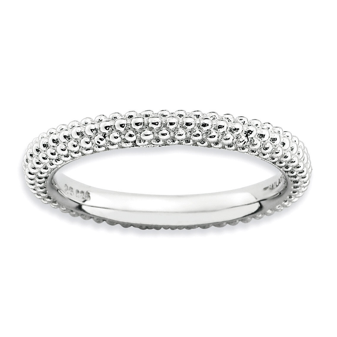 Domed Ring - Sterling Silver Rhodium-plated QSK878, MPN: QSK878, 886774227917