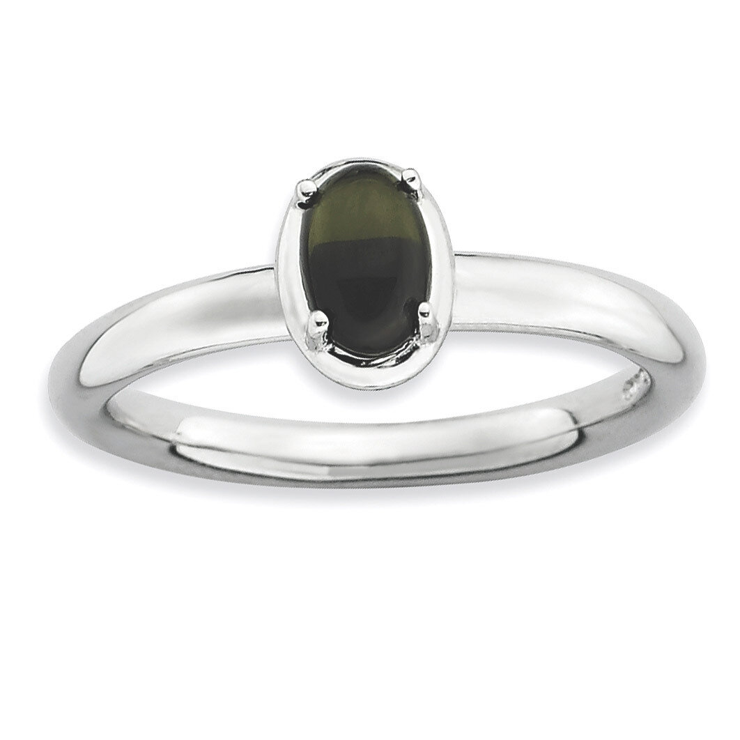 Onyx Polished Ring - Sterling Silver QSK902