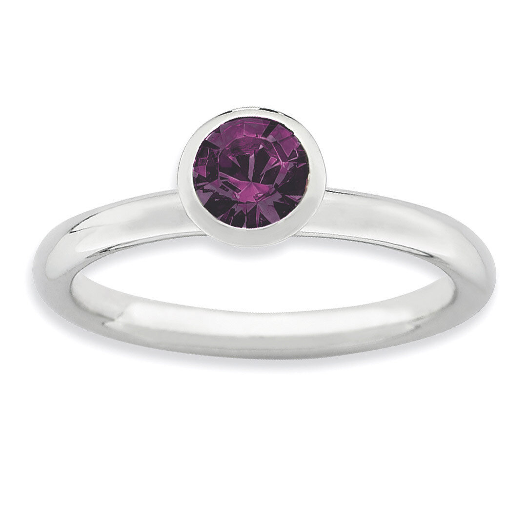 High 5mm February Swarovski Ring - Sterling Silver QSK962, MPN: QSK962, 886774186344