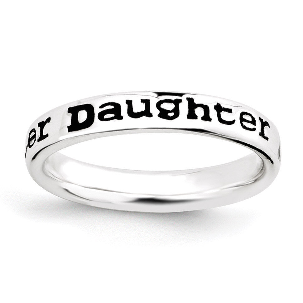 Enameled Daughter Ring - Sterling Silver Polished QSK995, MPN: QSK995, 886774208886