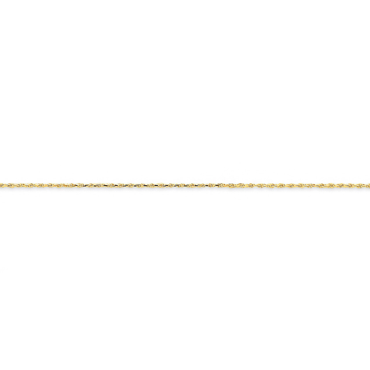 1mm Machine-made Rope Chain Anklet 10 Inch 14k Gold 010L-10