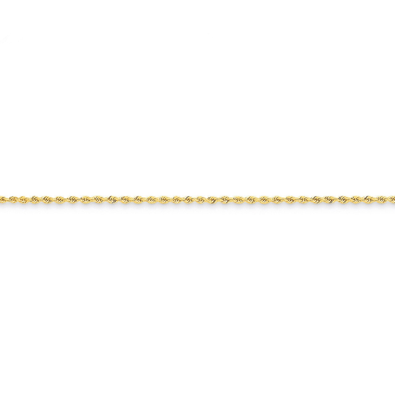 1.50mm Handmade Regular Rope Chain 10 Inch 14k Gold 012S-10
