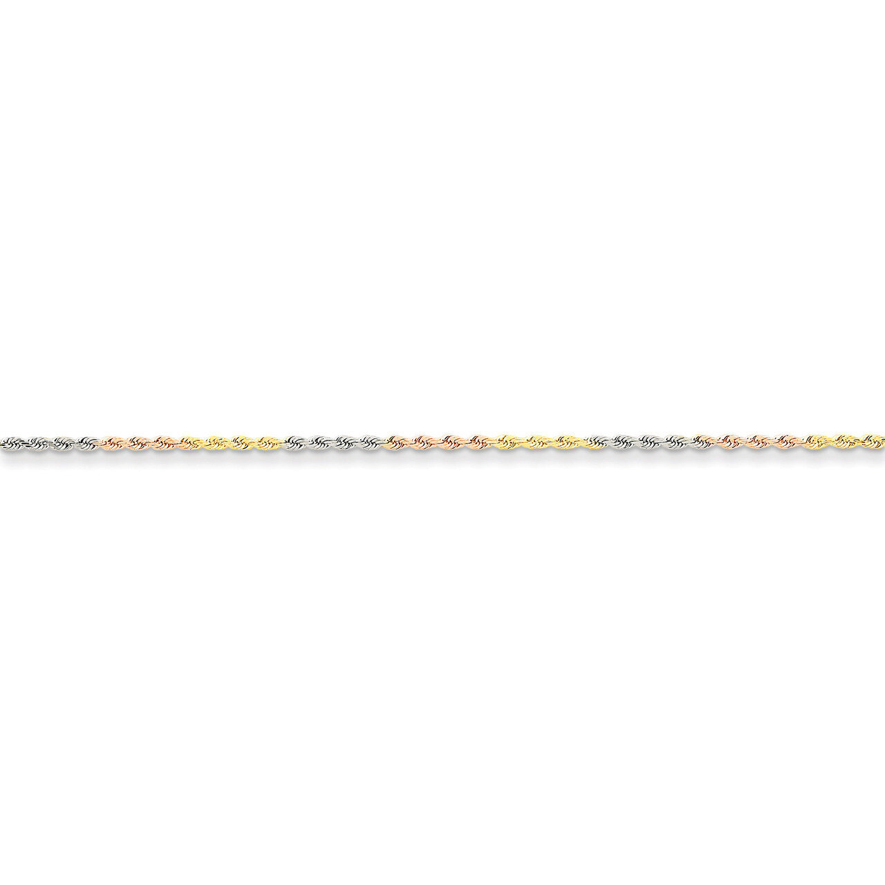 1.5mm Diamond-cut Rope Chain 16 Inch 14k Tri-Color Gold 012TC-16, MPN: 012TC-16, 886774393681