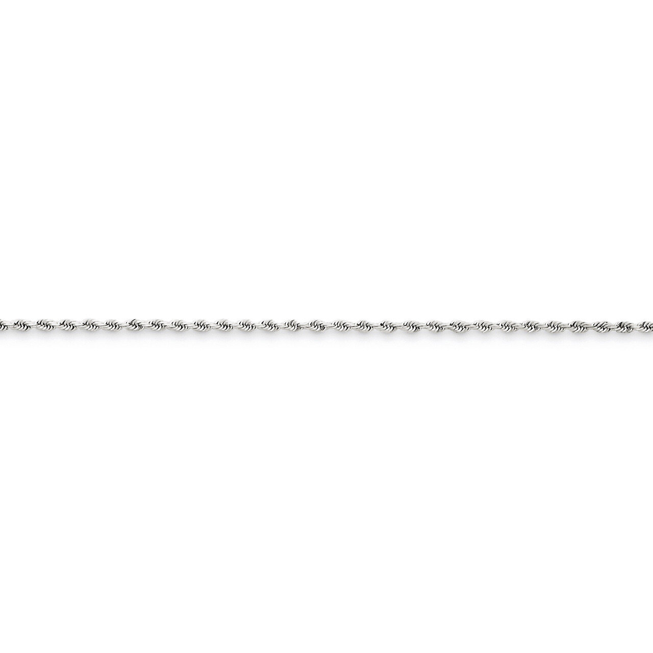 1.5mm Diamond-cut Rope Chain 16 Inch 14k White Gold 012W-16, MPN: 012W-16, 886774393759