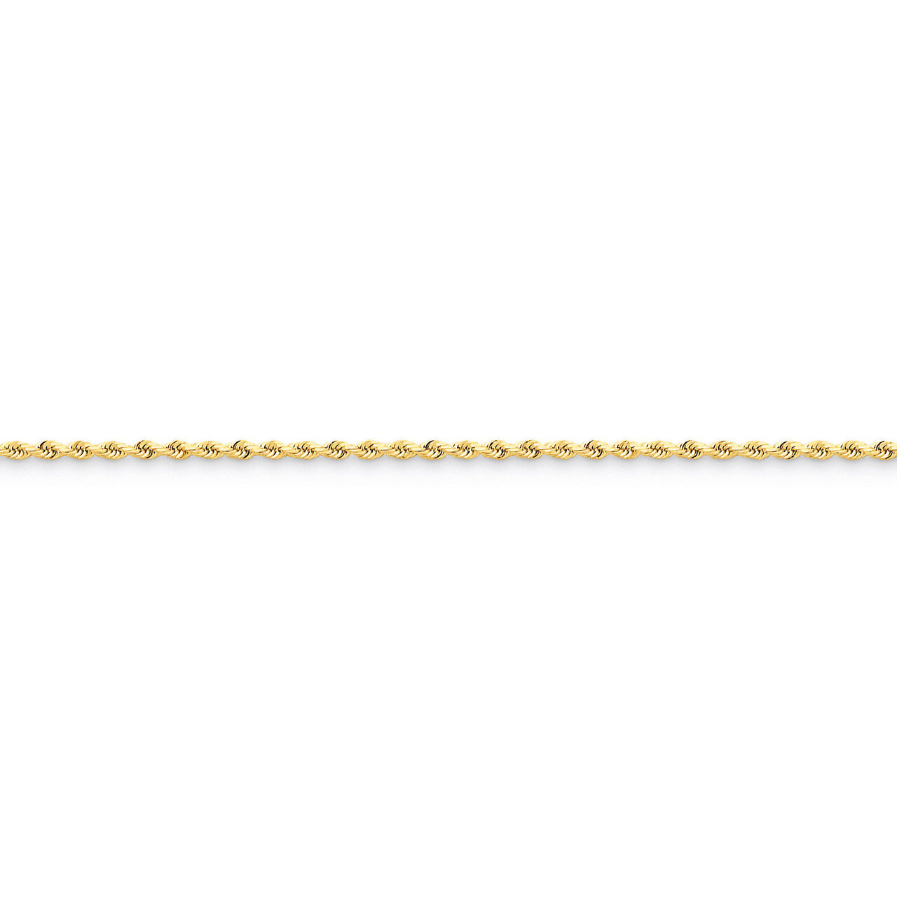 1.75mm Diamond-cut Rope Anklet 10 Inch 14k Gold 014L-10