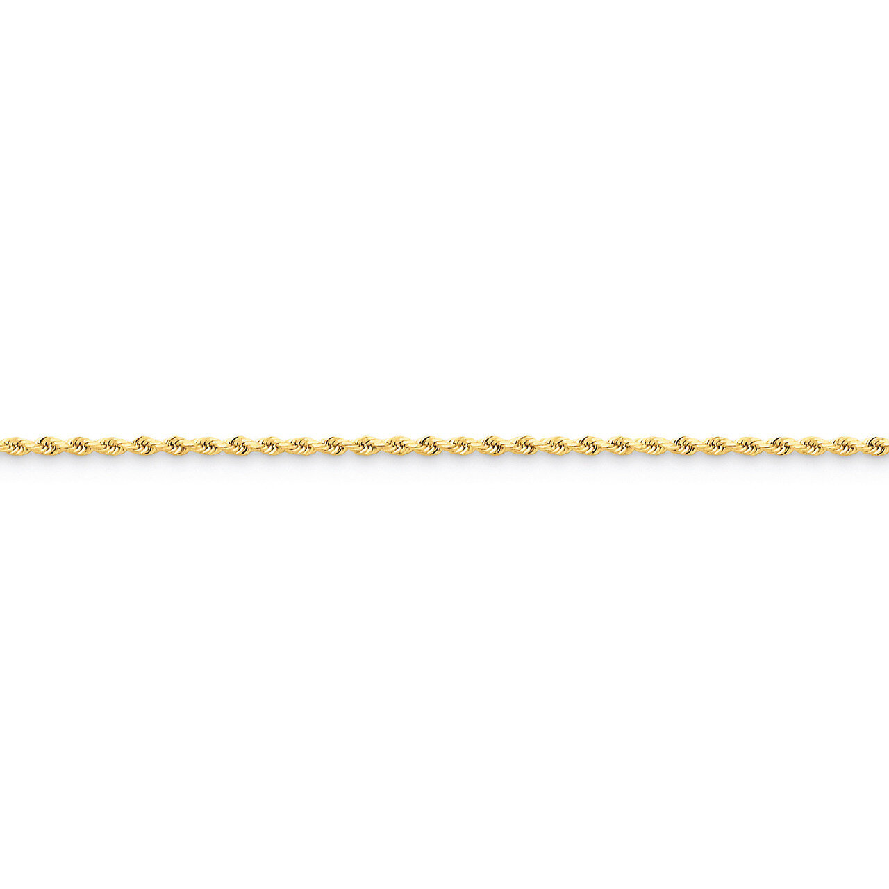 1.75mm Diamond-cut Rope Chain Anklet 9 Inch 14k Gold 014L-9, MPN: 014L-9, 886774393919