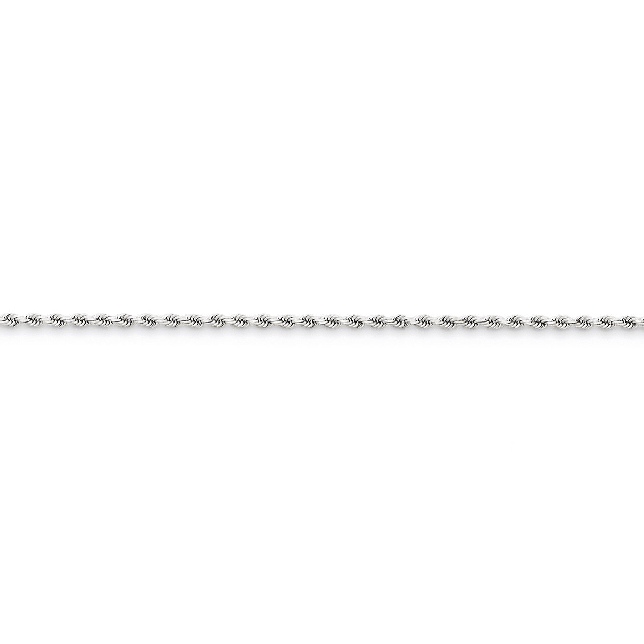 1.8mm Diamond Cut Rope Anklet 10 Inch 14k White Gold 014W-10