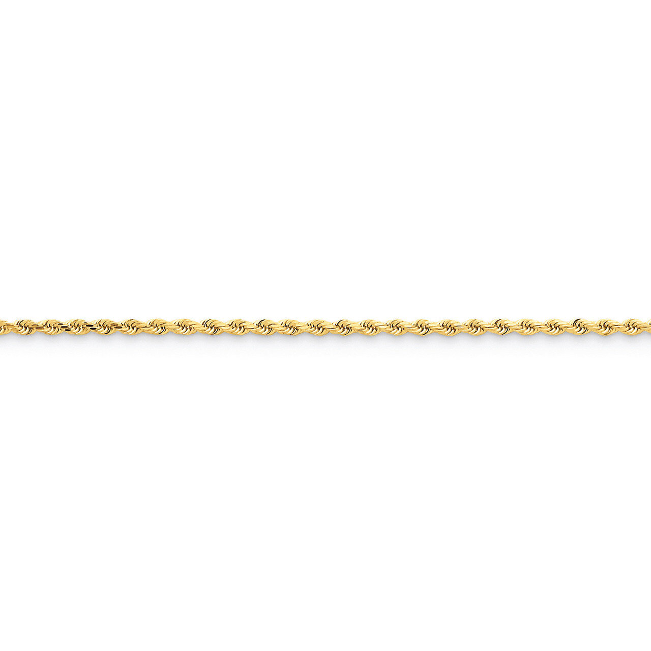 2mm Diamond-cut Rope with Lobster Clasp Chain 16 Inch 14k Gold 016L-16, MPN: 016L-16, 886774394190