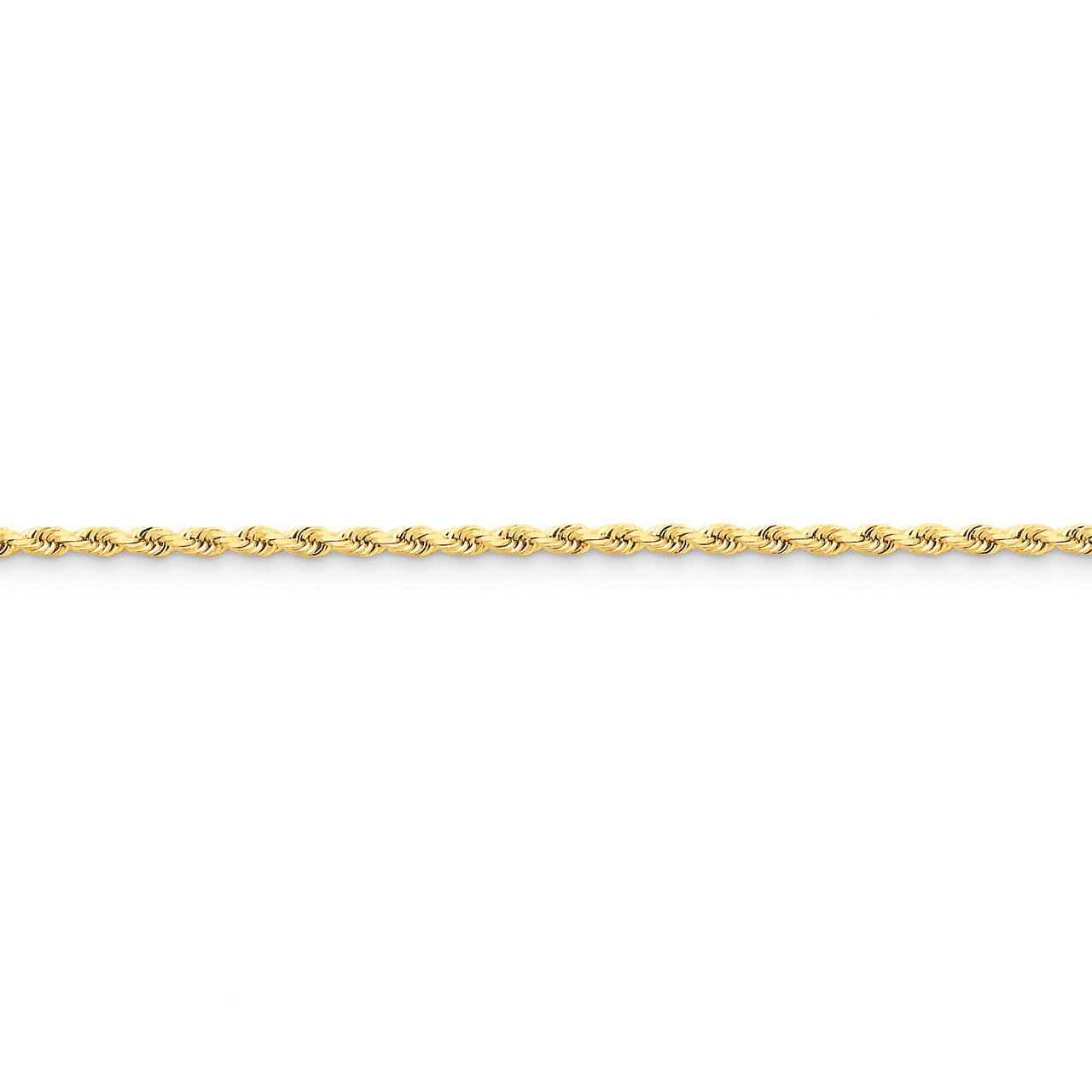 2.25mm Diamond-cut Rope with Lobster Clasp Chain 9 Inch 14k Gold 018L-9, MPN: 018L-9, 886774394527