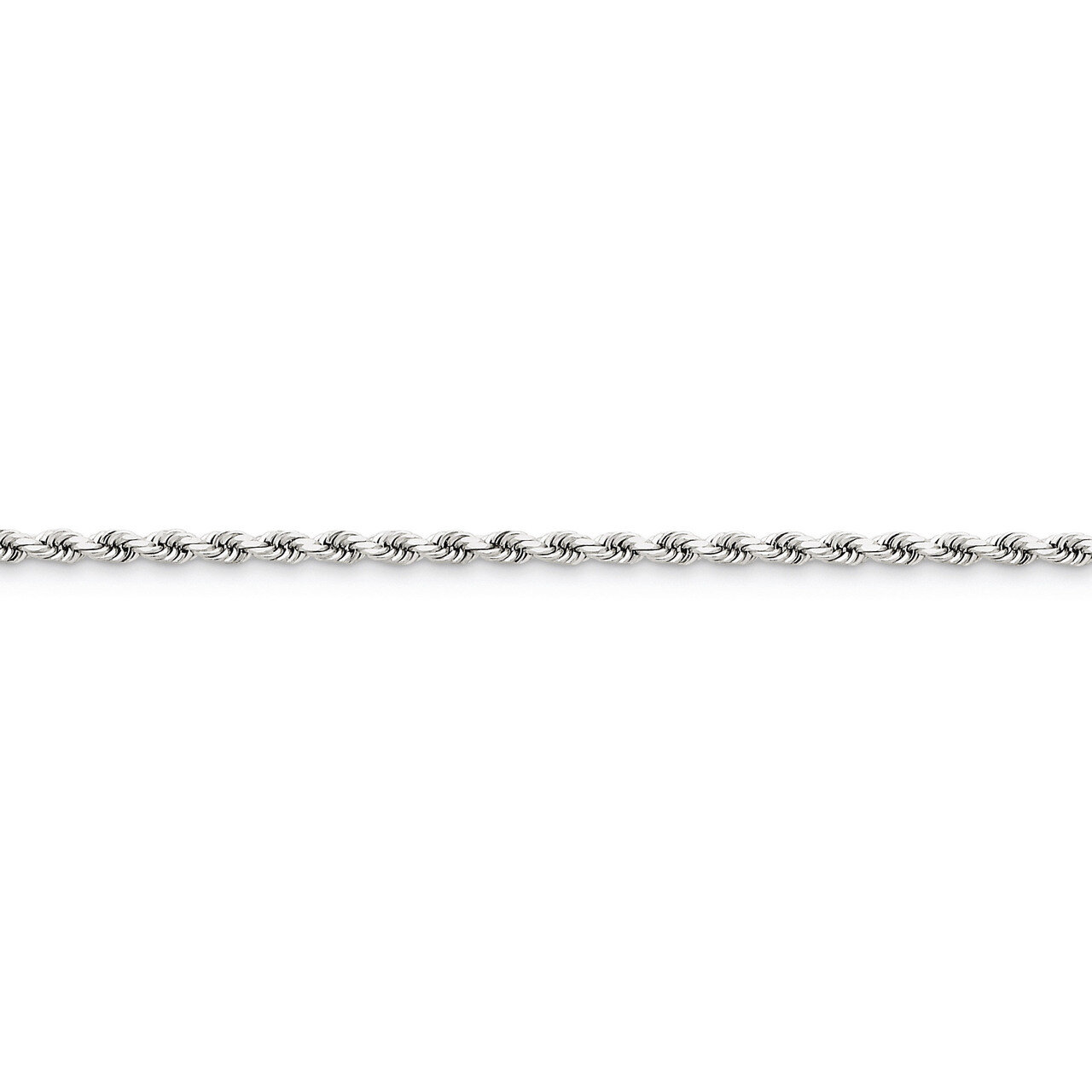 2.5mm Diamond-cut Rope Chain 16 Inch 14k White Gold 018W-16, MPN: 018W-16, 886774394671