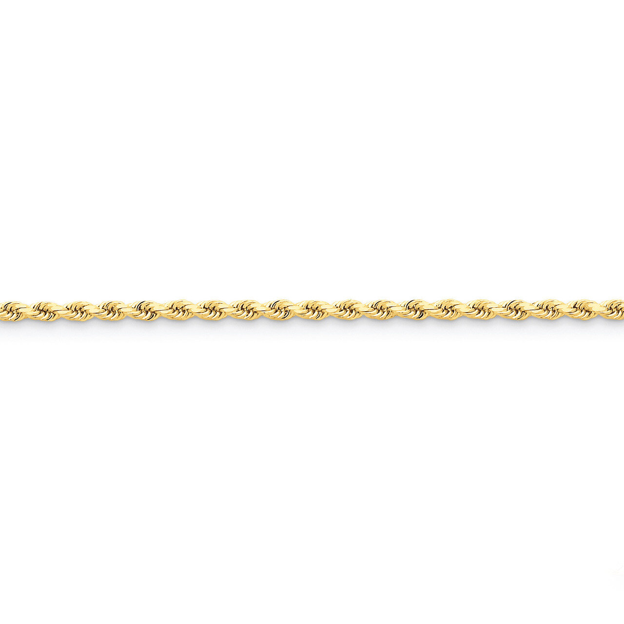 2.75mm Diamond-cut Rope with Lobster Clasp Chain 8 Inch 14k Gold 021L-8