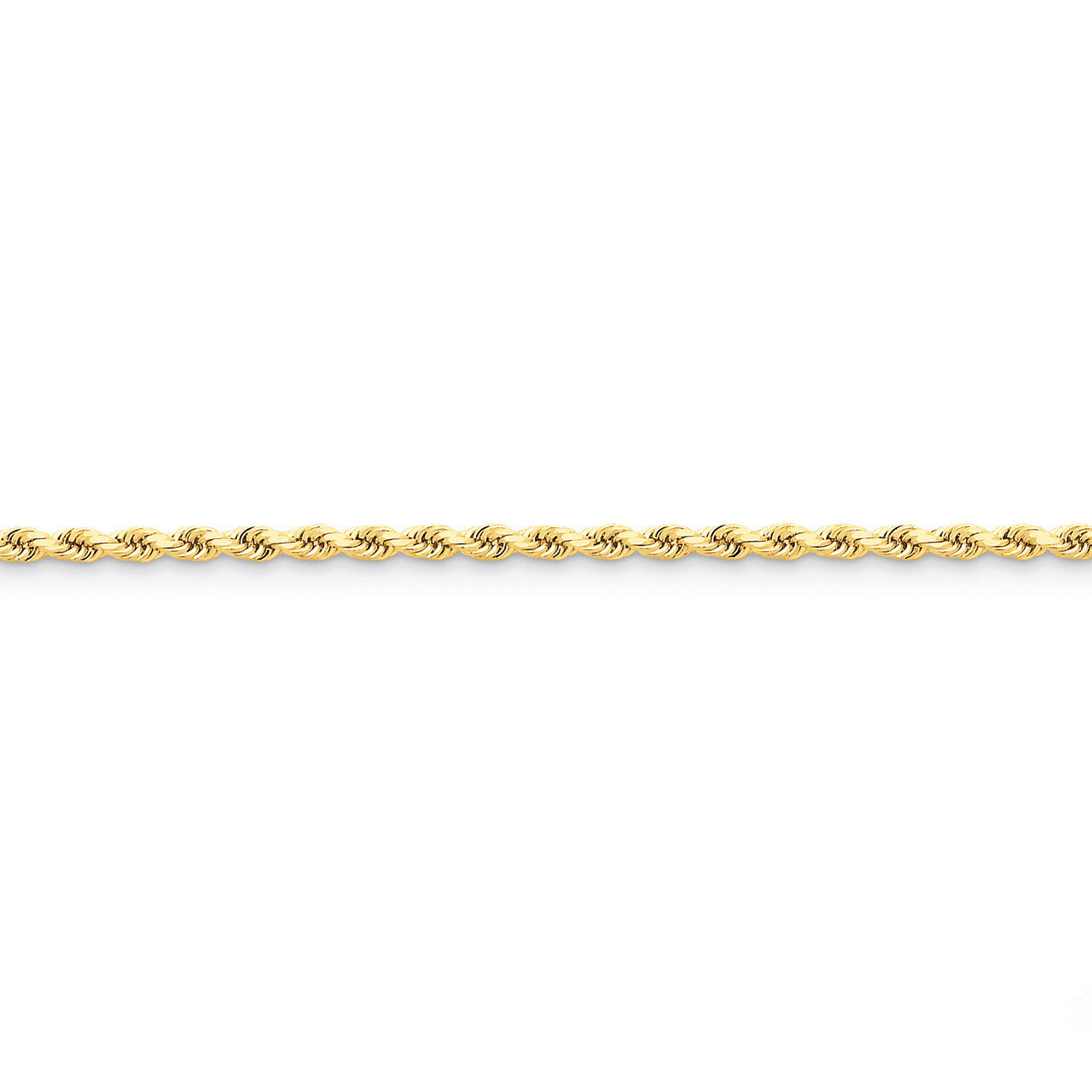 2.75mm Diamond-cut Rope with Lobster Clasp Chain 9 Inch 14k Gold 021L-9