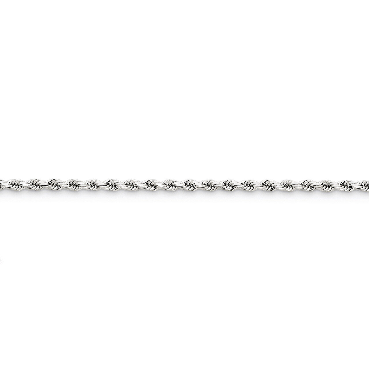 2.9mm Diamond-cut Rope Chain 30 Inch 14k White Gold 021W-30, MPN: 021W-30, 886774395012