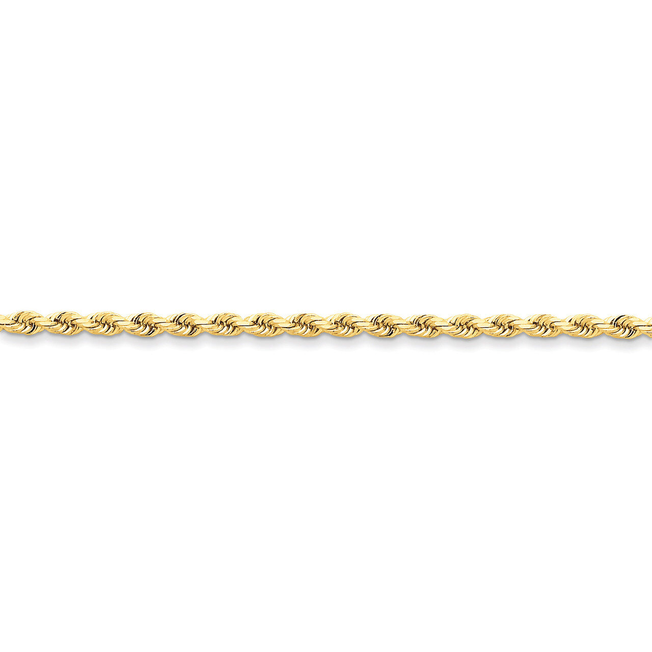 3.20mm Diamond-cut Rope with Lobster Clasp Chain 18 Inch 14k Gold 023L-18