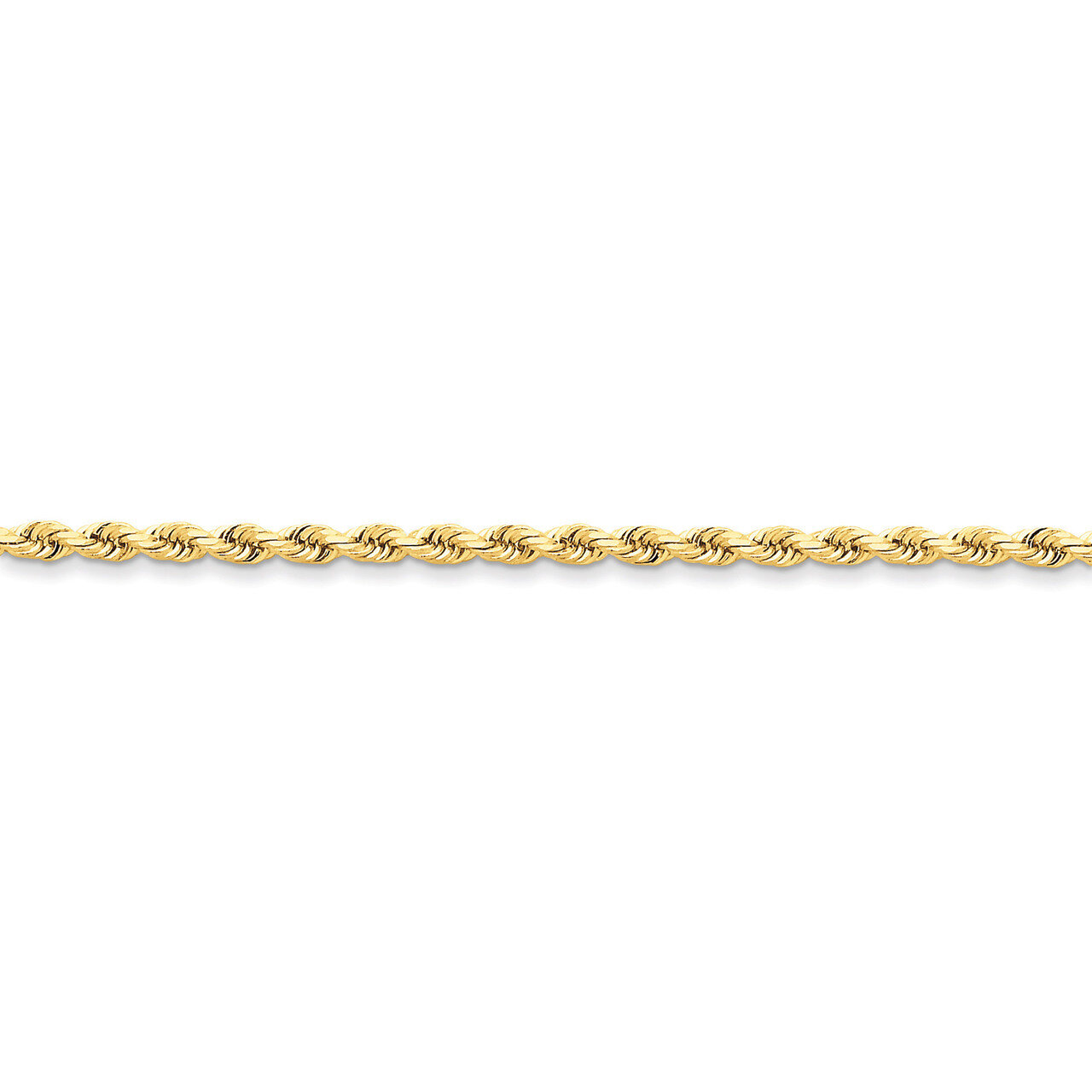 3.2mm Diamond-cut Rope with Lobster Clasp Chain 7 Inch 14k Gold 023L-7, MPN: 023L-7, 886774083834