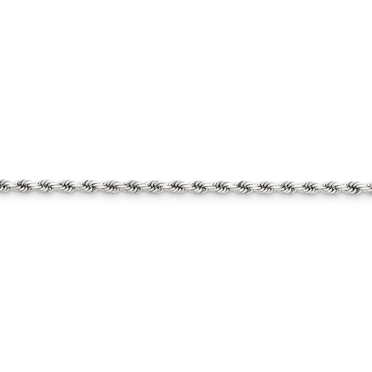 3.1mm Diamond-cut Rope Chain 20 Inch 14k White Gold 023W-20, MPN: 023W-20, 886774395197