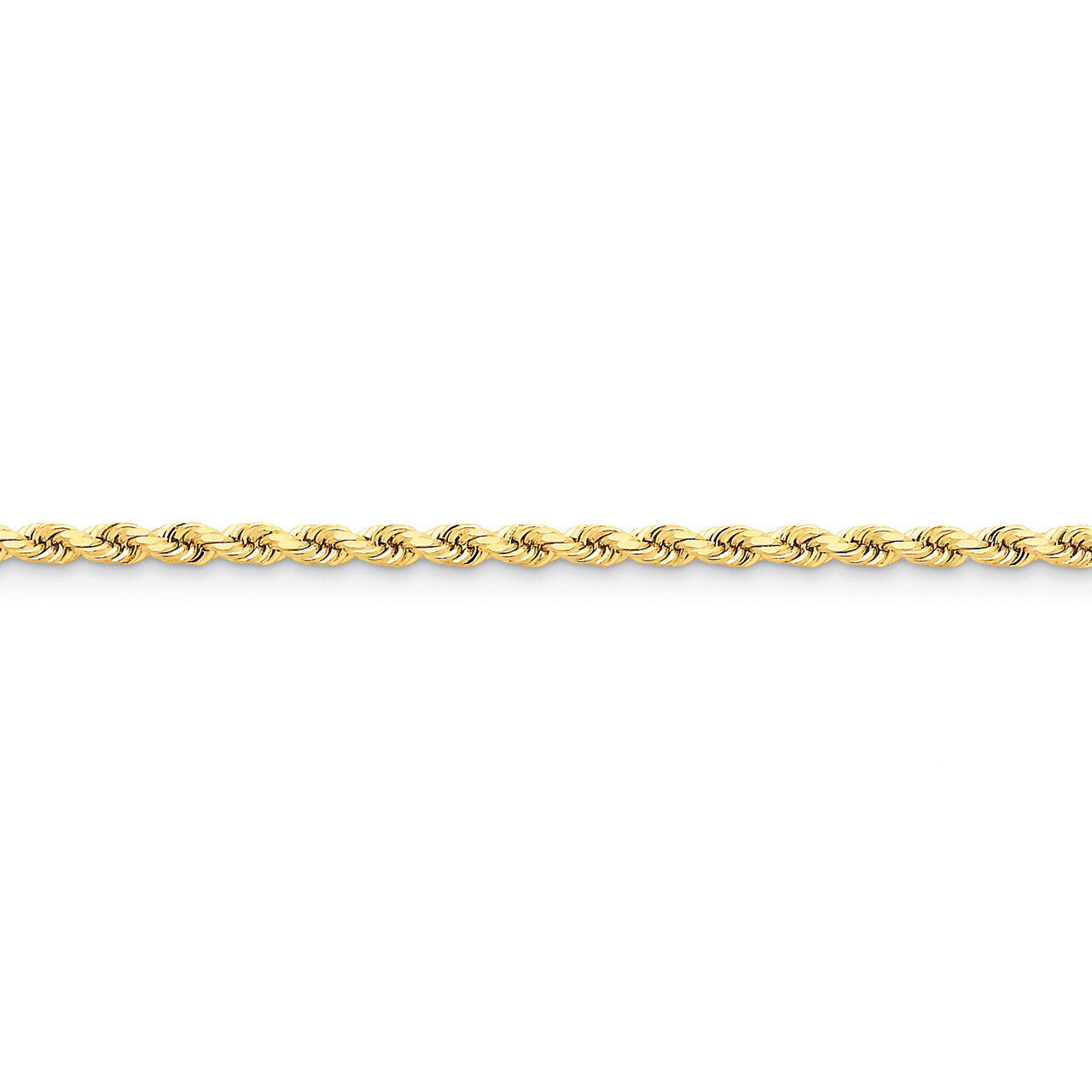 3.5mm Diamond-cut Rope with Lobster Clasp Chain 16 Inch 14k Gold 025L-16