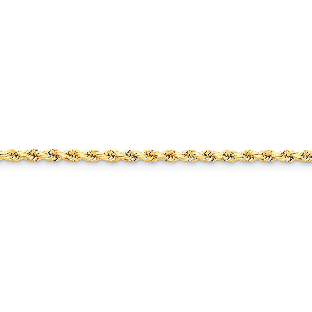 3.5mm Diamond-cut Rope with Lobster Clasp Chain 18 Inch 14k Gold 025L-18, MPN: 025L-18, 886774395265