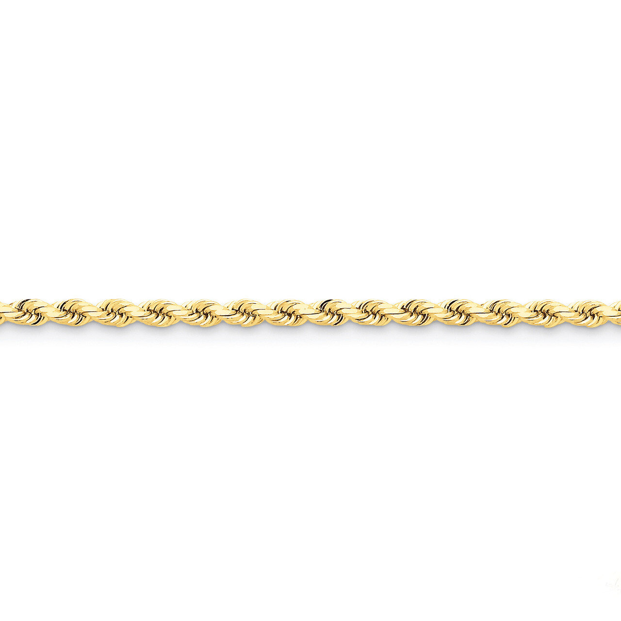 4mm Diamond-cut Rope with Lobster Clasp Chain 16 Inch 14k Gold 030L-16, MPN: 030L-16, 886774395333