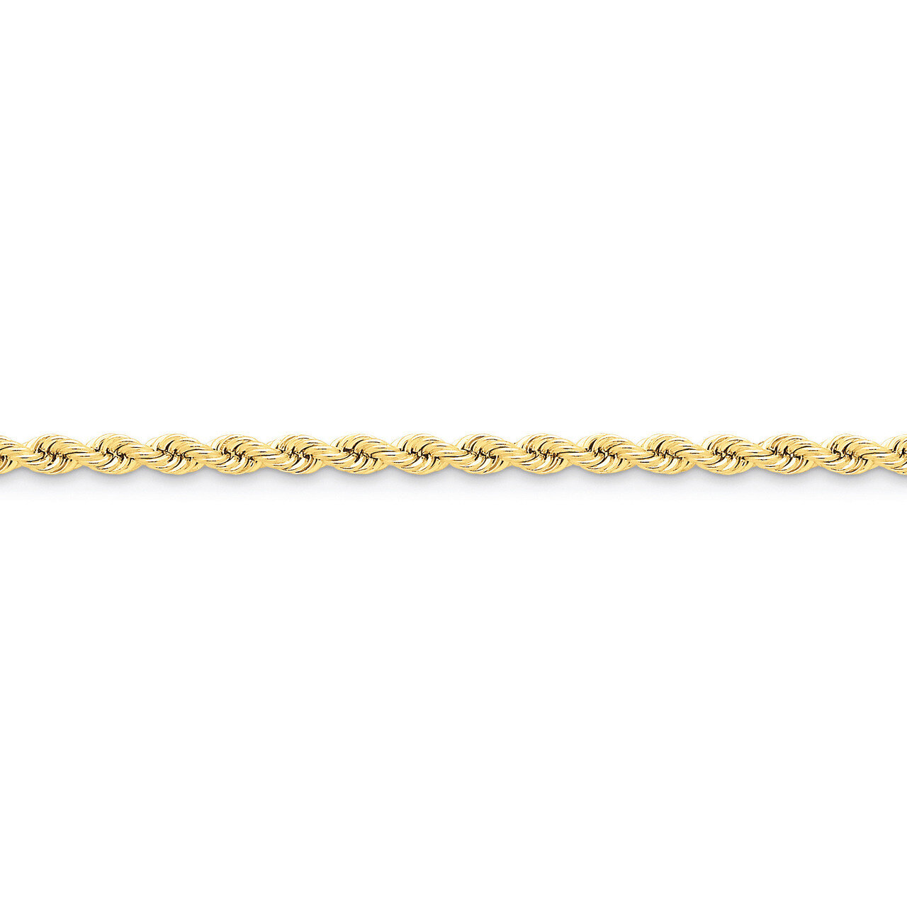 4mm Handmade Regular Rope Chain 22 Inch 14k Gold 030S-22