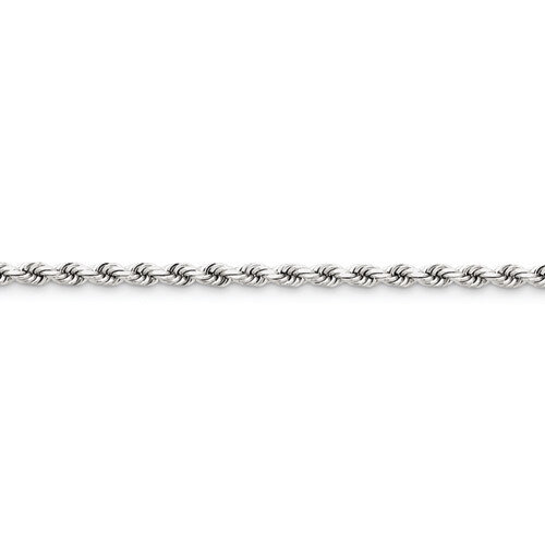 4mm Diamond-cut Rope Chain 8 Inch 14k White Gold 030W-8, MPN: 030W-8, 886774395586