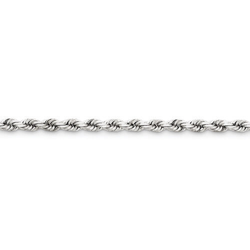5mm Diamond-cut Rope Chain 18 Inch 14k White Gold 035W-18