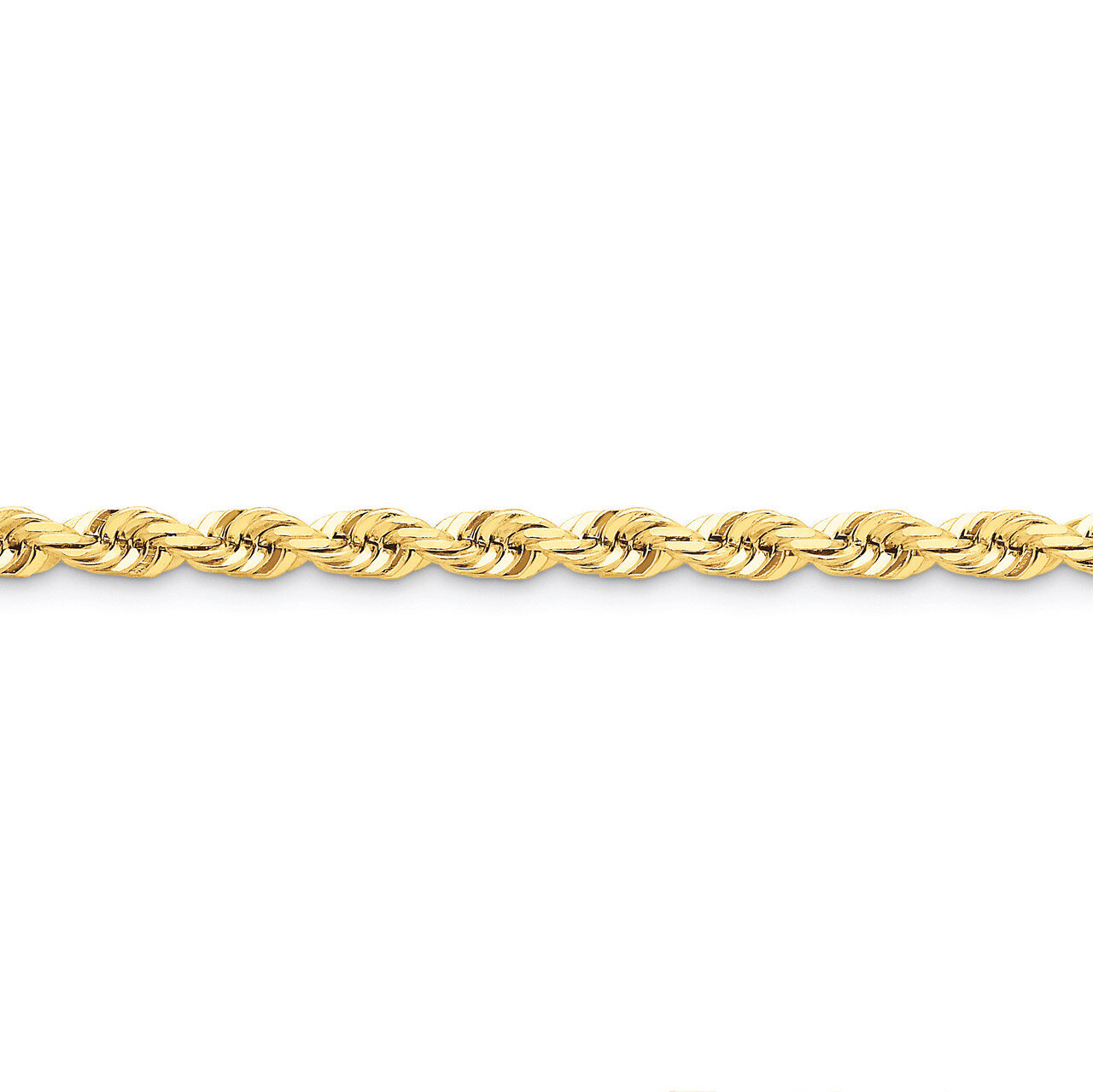5.5mm Diamond-cut Rope with Lobster Clasp Chain 9 Inch 14k Gold 040L-9