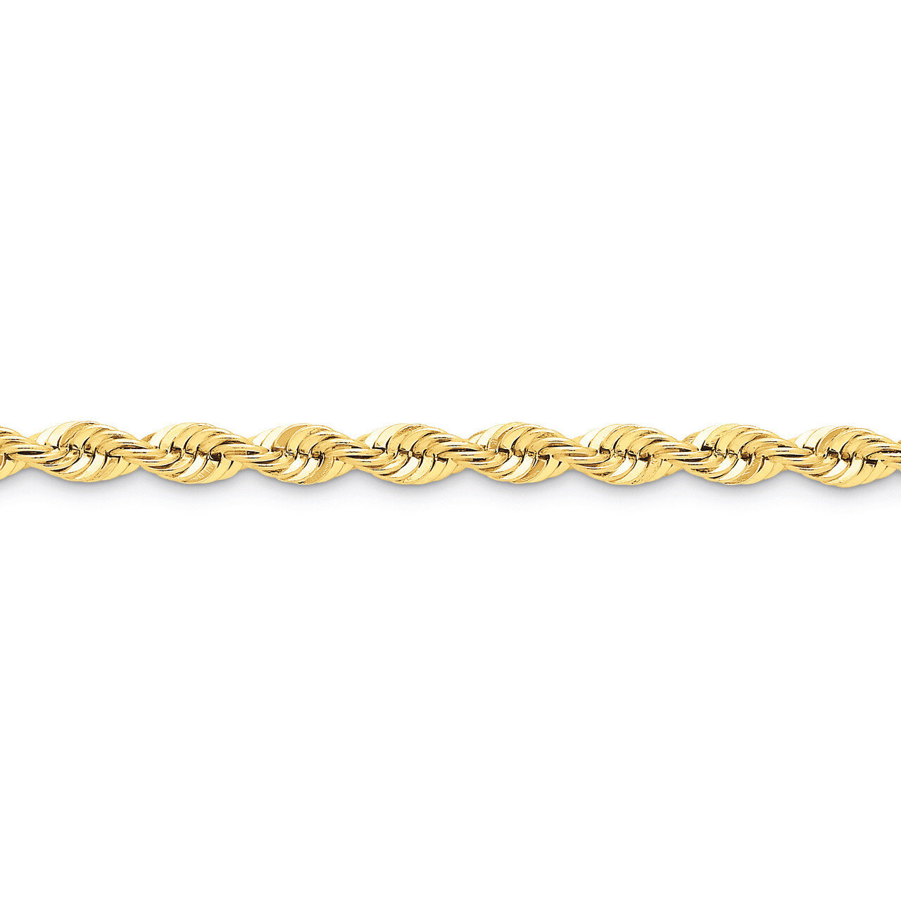 6mm Handmade Regular Rope Chain 9 Inch 14k Gold 040S-9