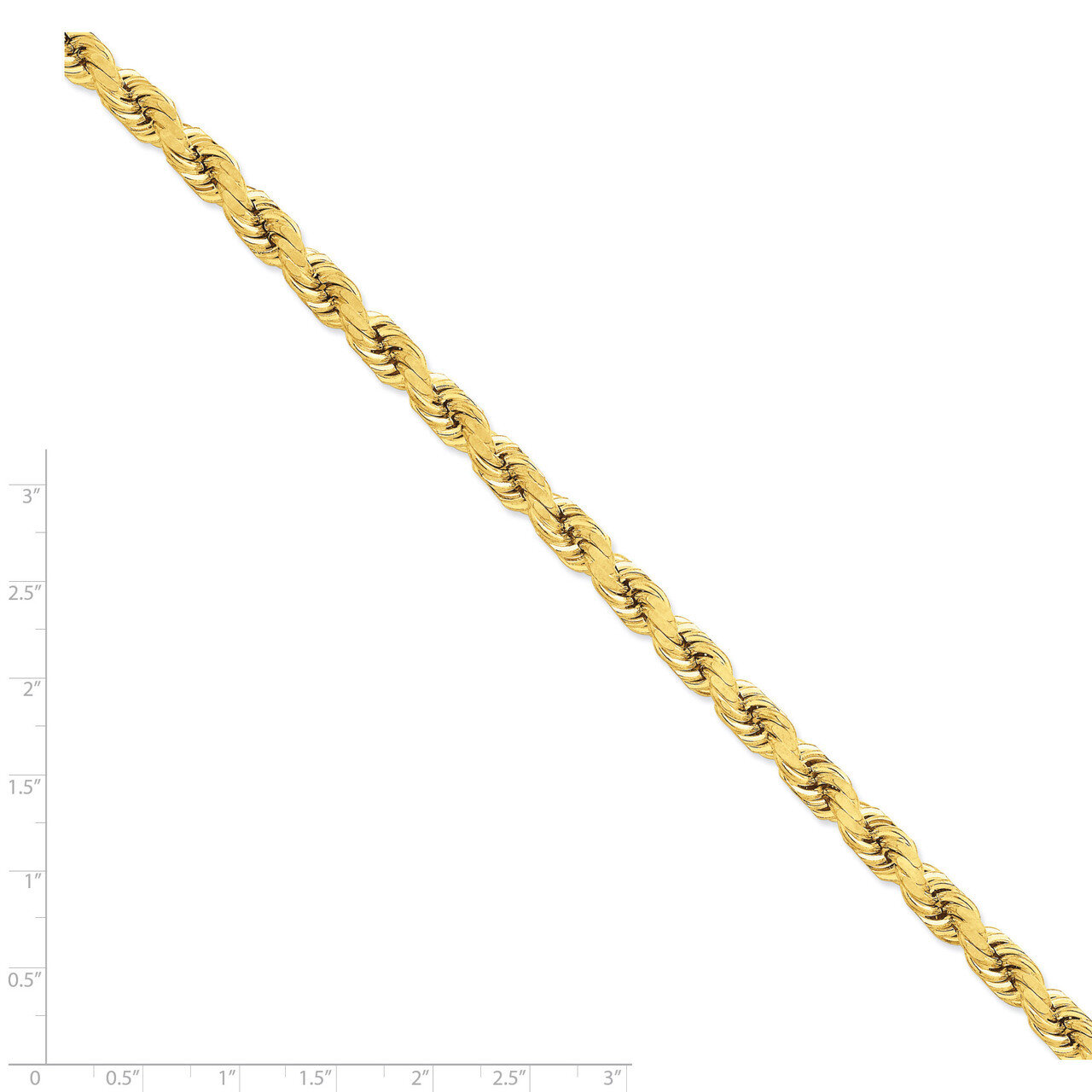 8mm Diamond-cut Rope Chain 20 Inch 14k Gold 060-20