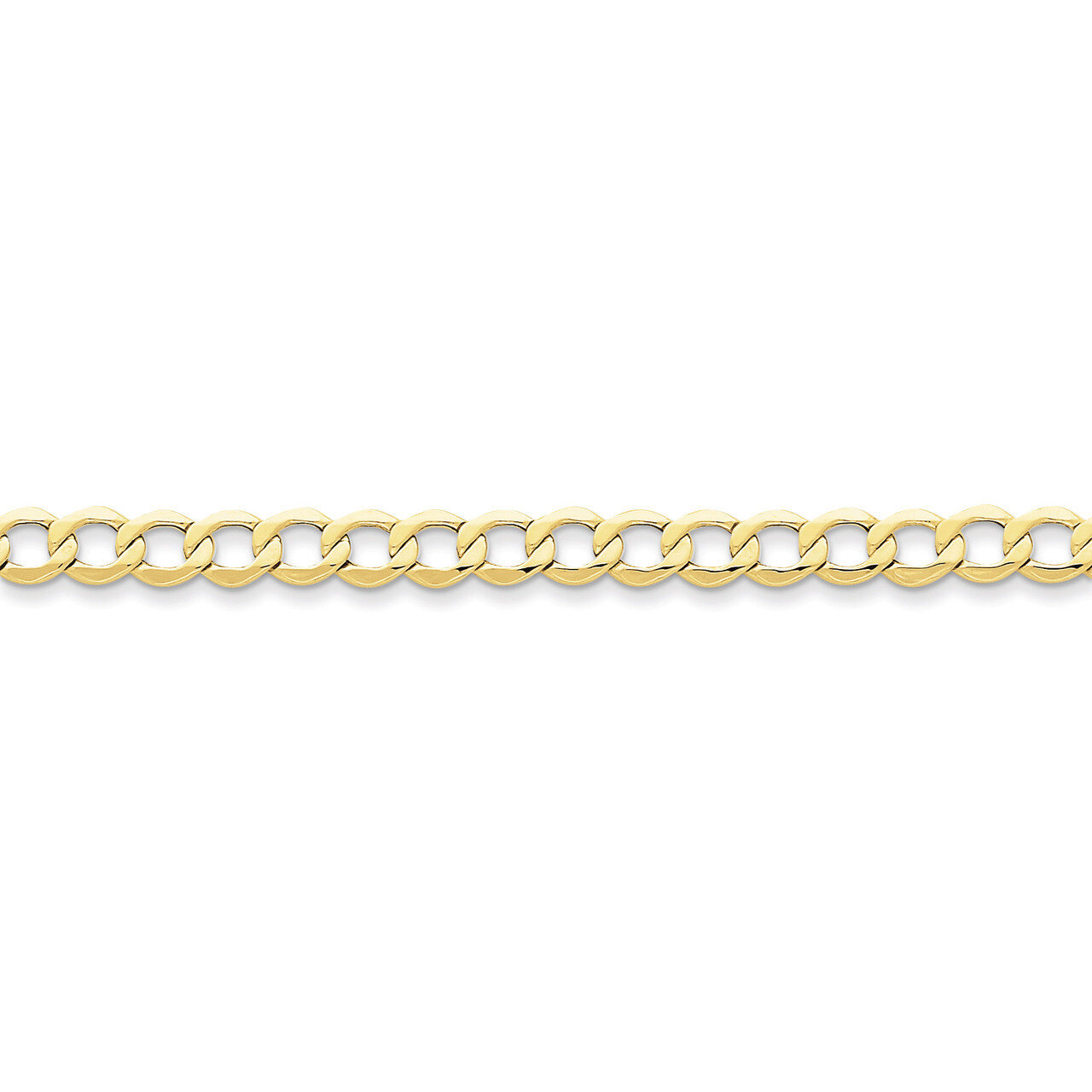 6.0mm Semi-Solid Curb Link Chain 20 Inch 10k Gold 10BC109-20, MPN: 10BC109-20, 886774536279