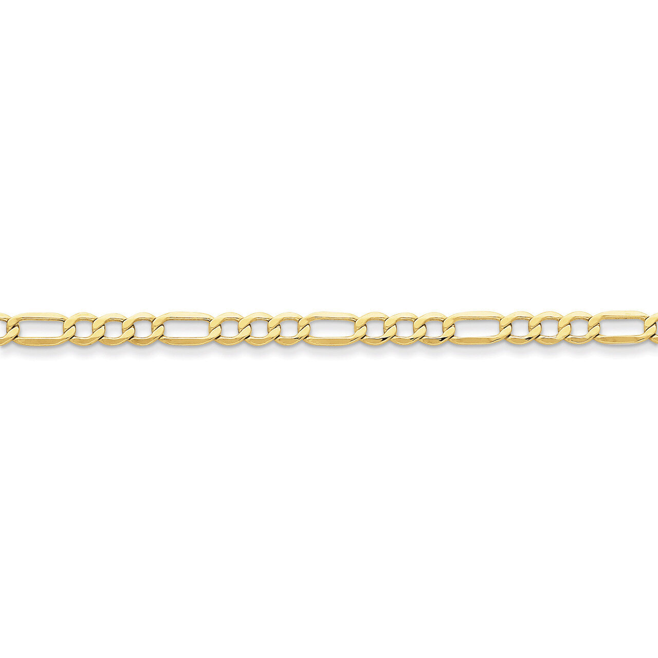4.75mm Semi-Solid Figaro Chain 20 Inch 10k Gold 10BC94-20, MPN: 10BC94-20, 886774272306