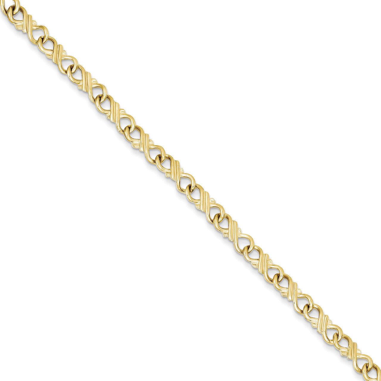 Solid Polished Fancy Bracelet 7 Inch 10k Gold 10BR7-7, MPN: 10BR7-7, 883957487281