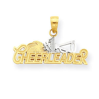 #1 Cheerleader Charm 10K Gold & Rhodium 10C1030