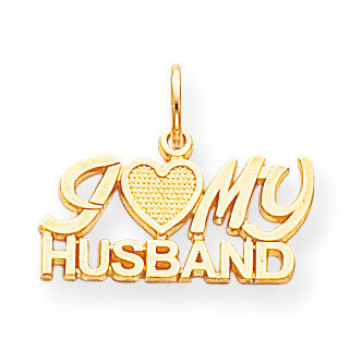 I Love My Husband Charm 10k Gold 10C104