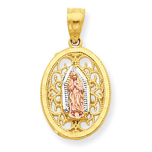 Our Lady of Guadalupe Pendant 10k Two-Tone Gold 10C1044
