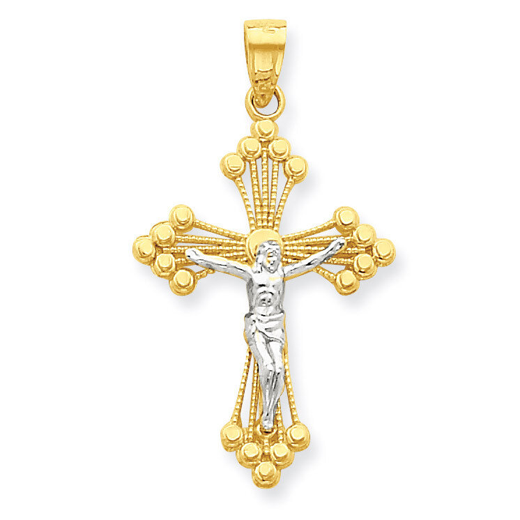 Crucifix Pendant 10K Gold &amp; Rhodium 10C1079, MPN: 10C1079, 886774019420