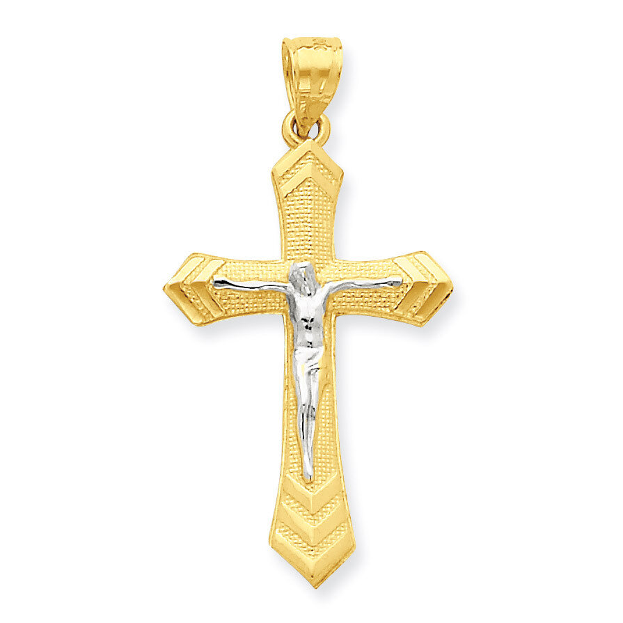 Passion Crucifix Pendant 10K Gold & Rhodium 10C1086