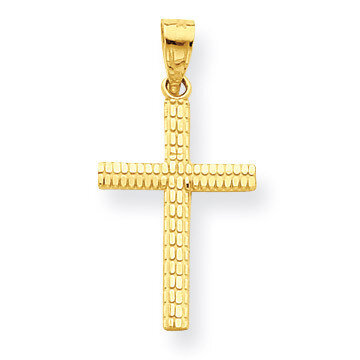 Diamond-Cut Cross Pendant 10k Gold 10C1096