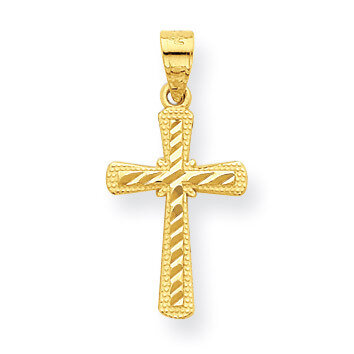 Diamond-Cut Cross Pendant 10k Gold 10C1115